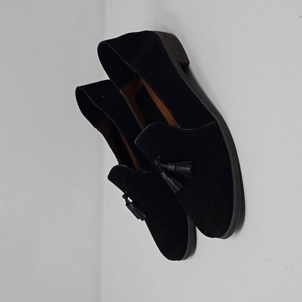Lucky Brand Cardyn Black Suede Tassel Loafers Size 8.5